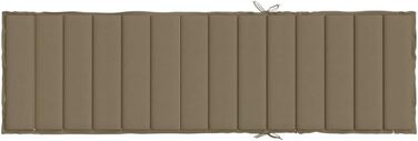 Подушка для шезлонгу ZEYUAN Melange Taupe 200x50x4 см Тканина, Подушка для шезлонга, Подушка для шезлонга, Подушка для шезлонга, Подушка для лави, Подушка для стільця для високих стільців, Подушки для шезлонгів - 4002506