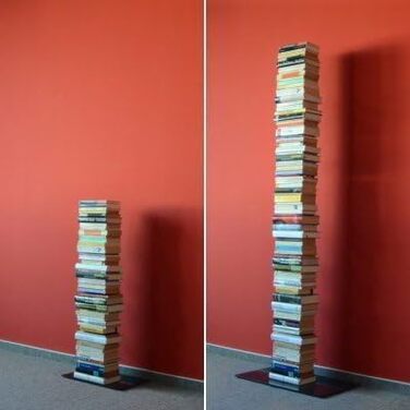 Окремостояча книжкова шафа зі сталі з порошковим покриттям, висотою 170,5 см, компактна книжкова шафа з основою та полицями, сучасний дизайн (735B)