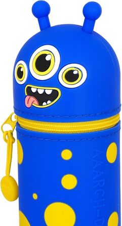 Набір LEGAMI із 7 гелевих ручок, що стираються, пенал 2-в-1 з термочутливим чорнилом, що стирається, різні кольори чорнил та дизайни корпусу, наконечник 0,7 мм (Monster)