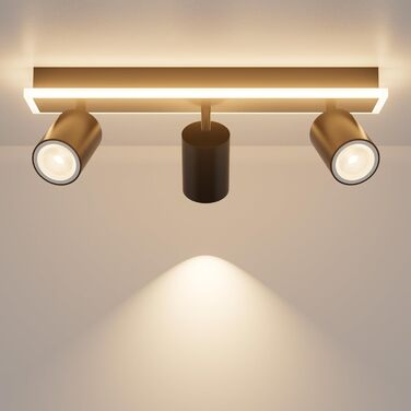 Стельовий точковий світильник Klighten 3 полум'я чорний, 3 розетки GU10 світлодіод 8,5 Вт, стельовий прожектор поворотний, поворот