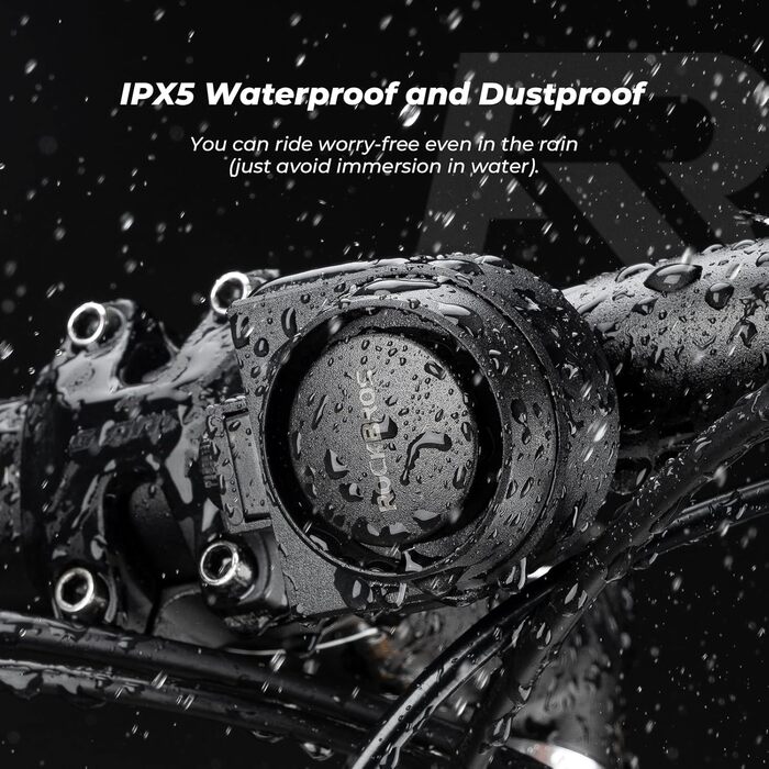 Електричний велосипедний дзвінок ROCKBROS 150 дБ, водонепроникний IPX5 гучний велосипедний дзвінок, регульована гучність, акумуляторний Type-C для MTB-дорожнього велосипеда BMX