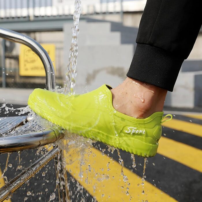 Чоловіче взуття розмір 45, чорне, для кухні, для риболовлі, для роботи, нековзний верх, короткі гумові чоботи, розмір 97, чоловіче взуття розмір 40 EU, зелене