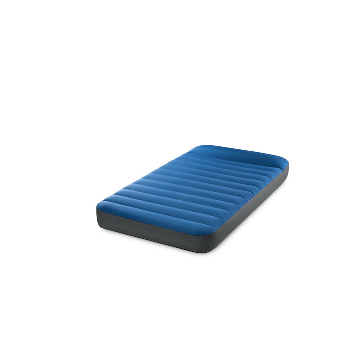 Матрац Intex TruAire TPU Luxury для кемпінгу 64011E Fiber-Tech - ламінат, стійкий до проколів - повітряний насос QuickFill USB - вантажопідйомність 136,1 кг - розмір Twin Blue Twin