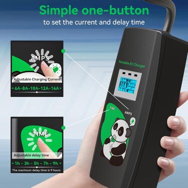 Зарядний кабель KHONS тип 2 з вилкою CEE 5 метрів 6-16А 3 фази 11кВт IP65 Мобільна зарядна станція для настінних коробок за станда