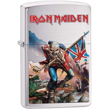 Запальничка Zippo 29432 Iron Maiden-Chrome Brushed-Spring 2017, срібляста, 5.8 x 3.8 x 2 см