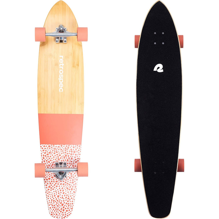Скейтборд Retrospec Zed лонгборд, повний крейсер, крейсер з бамбука і канадського клена з реверсними шкворнями для поїздок на робо