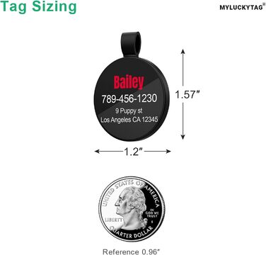 Персоналізовані ідентифікаційні жетони для домашніх тварин MYLUCKYTAG Жетони для собак - Жетони для ідентифікації QR-коду - Онлайн-профіль домашніх тварин - Надсилання сповіщень про місцезнаходження домашніх тварин електронною поштою після сканування