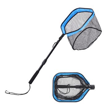 Підсак FLISSA для риболовлі, плавуча рибальська сітка, гумована рибальська сітка, складна, розсувна та зручна для риби, ідеально підходить для нахлистової риболовлі, риболовлі з каяка або човна