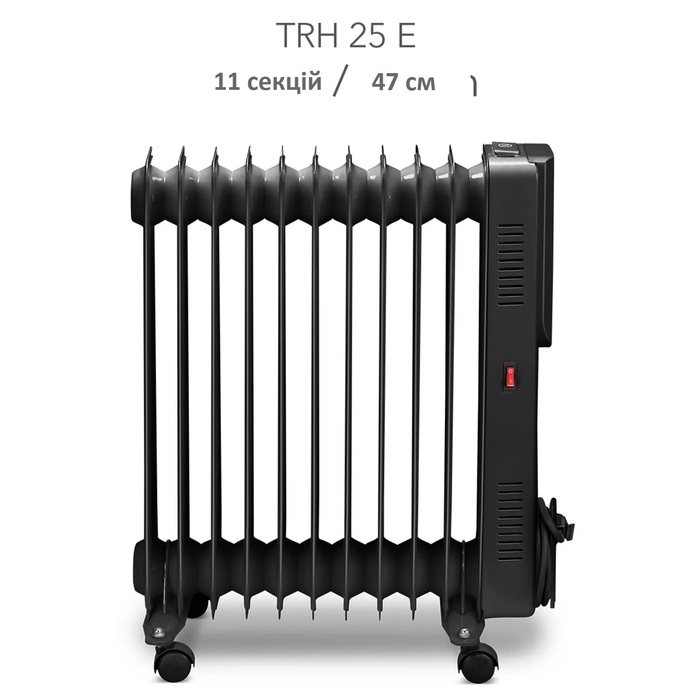 Обігрівач масляний Trotec TRH 25 E 2500W Black (1410000720)