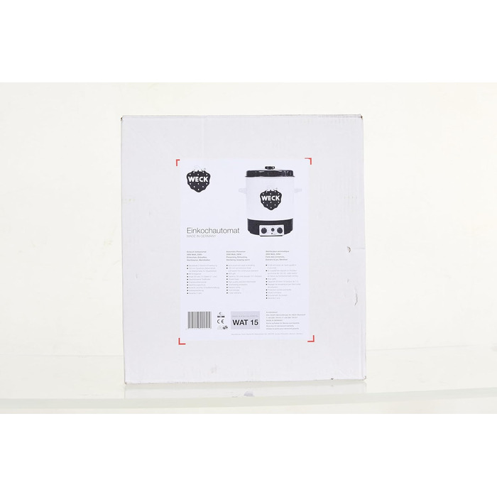 Машина для консервування WECK WAT 15 (емальована каструля для консервації, диспенсер для гарячої води, глінтвейн, з термостатом, з таймером, 29 літрів) 6830, чорний одинарний WAT 15
