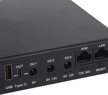 Міні-UPS джерело безперебійного живлення, 10400 мАг, USB-PoE, безперервний захист для камер відеоспостереження та модемів (Європейська вилка)