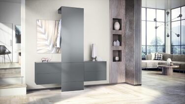 Вішалка для одягу Vladon Carlton Set 3, зроблено в Німеччині, настінна вішалка для одягу, що складається з панелі для передпокою т