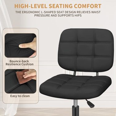 Ергономічне офісне крісло Leader Accessories (без підлокітників)