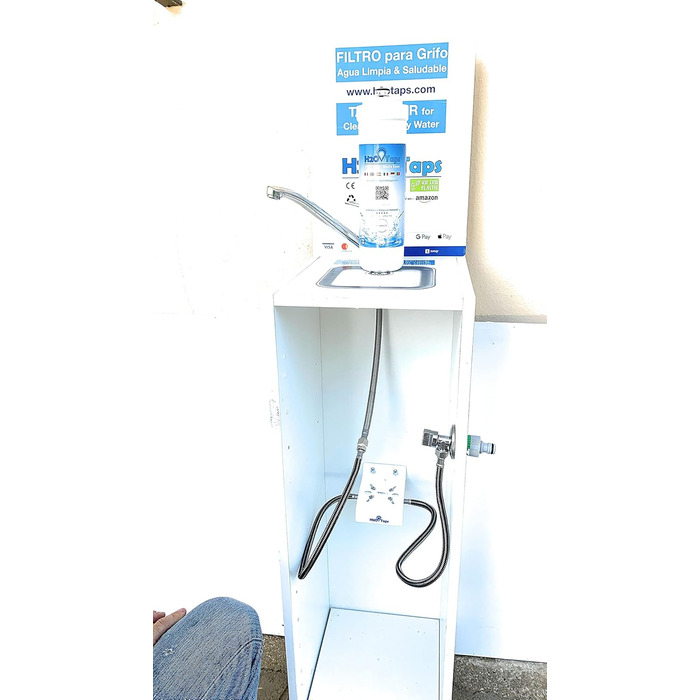 Крани Фільтр для води під раковиною - очищувач води, система фільтрів, зменшує вміст вапняку, свинцю, хлору, металів - Фільтр для води під раковиною, висока місткість, повний комплект, 2O