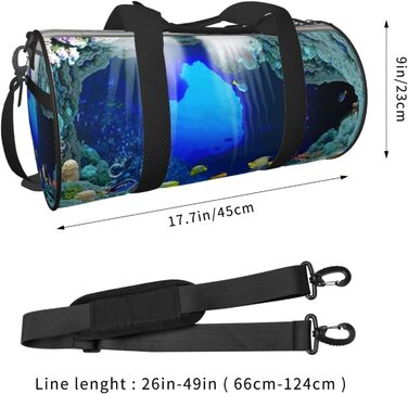 Дорожня сумка-мішок, морська тематика, риби, спортивна сумка для чоловіків та жінок