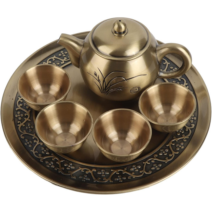 Міцна латунна жаровня для плити з вінтажним орхідейним малюнком для використання у вітальні та офісі