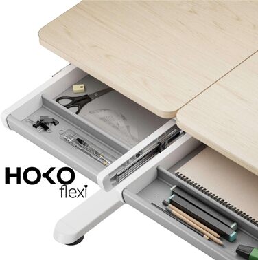 Дитячий стіл з ручним регулюванням висоти, похилою підставкою, регульованою стільницею та підставкою для книг (CELIN та ALVO), стіл під дерево підставка для книг