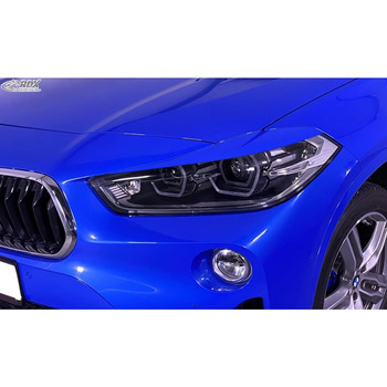 Накладки на фари, сумісні з BMW X2 F39 2017-2023 (ABS), нефарбовані