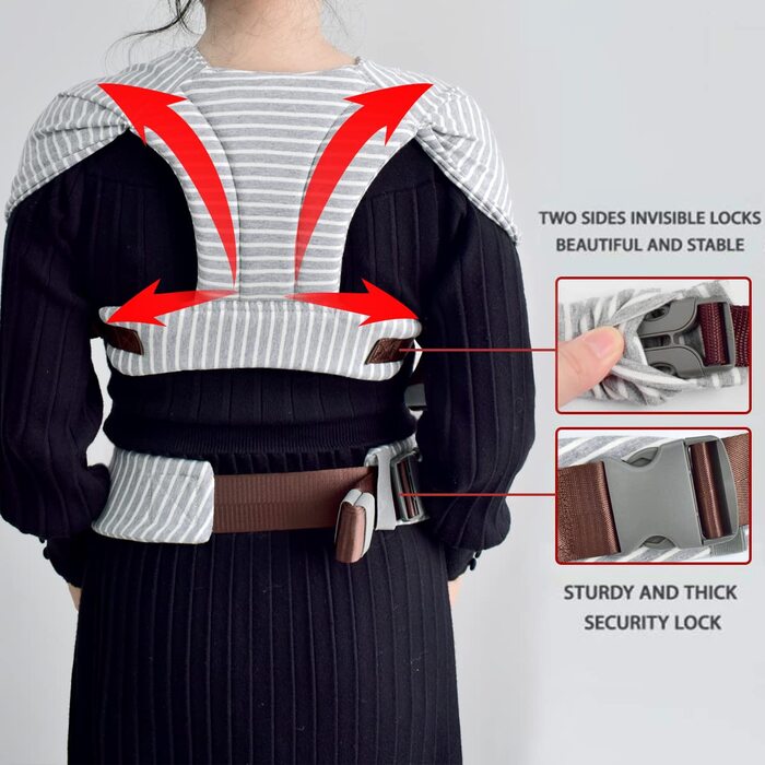 Переноска для новонароджених від народження Extra Soft, Front Carrier Ergonomic (Striped Grey)