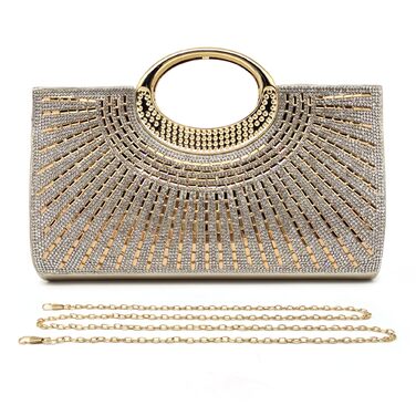 Вечірня сумка Pahajim для жінок, блискуча маленька сумка зі стразами, елегантна сумка-клатч через плече для весілля, вечірки, побачення, золота