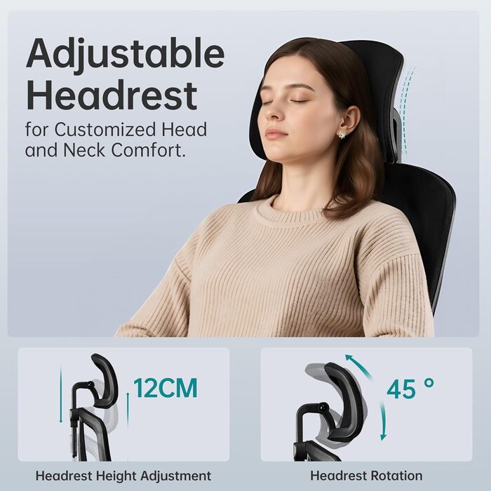 Ергономічне офісне крісло Storeo Imp, до 150 кг, карбонова сітка / метал, чорний