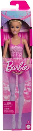 Лялька Barbie Balerina, модна лялька Blonde у фіолетовому кольорі, розтяжна пачка, з балетними ручками та пуантами Ballerina, HRG3