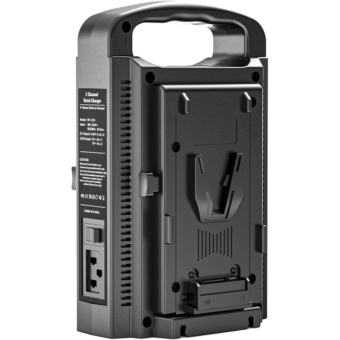 Зарядний пристрій для акумуляторів V Mount, двоканальний адаптер живлення PowerTrust 16,8 В постійного струму, швидкий зарядний пристрій для акумуляторів Sony V Mount/V Lock