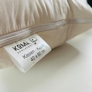 Класична подушка Kapok, веганська, екологічно чиста, органічна преміум-якість, виготовлена в Німеччині з волокон капок, підходить для алергіків, дихаюча (80 x 80 см)
