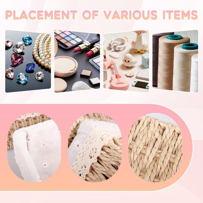 Кошик для зберігання з кришкою, комплект з 3 шт. , плетений кошик ручної роботи з кришкою з екологічного матеріалу для ванної кімнати та вітальні, 3 розміри (хакі) Aa-01