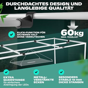 Для вирощування кімнатних рослин, світло та водонепроникний намет для вирощування, 120x60x180