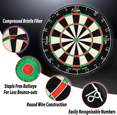 Класичні мішені для дартсу, професійні, щетинні, з 12 дротиками, дротики не входять до комплекту