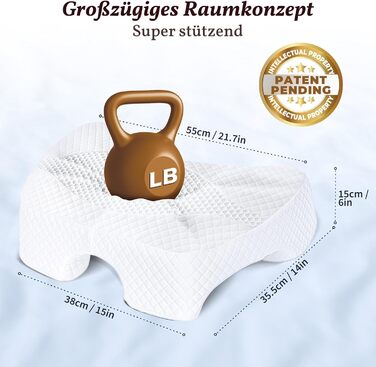 Подушка SAHEYER для сну на боці з проймою, ортопедична подушка для шиї, подушка з піни з ефектом пам&39яті з чотирма регульованими підлокітниками для сну на боці, спині або животі (біла)