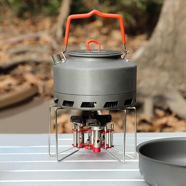 Портативний кемпінговий чайник, алюмінієвий сплав, кемпінгові кавники, свистячий чайник для кип&39ятіння, кавоварка, портативна заміна для подорожей 1,6 л