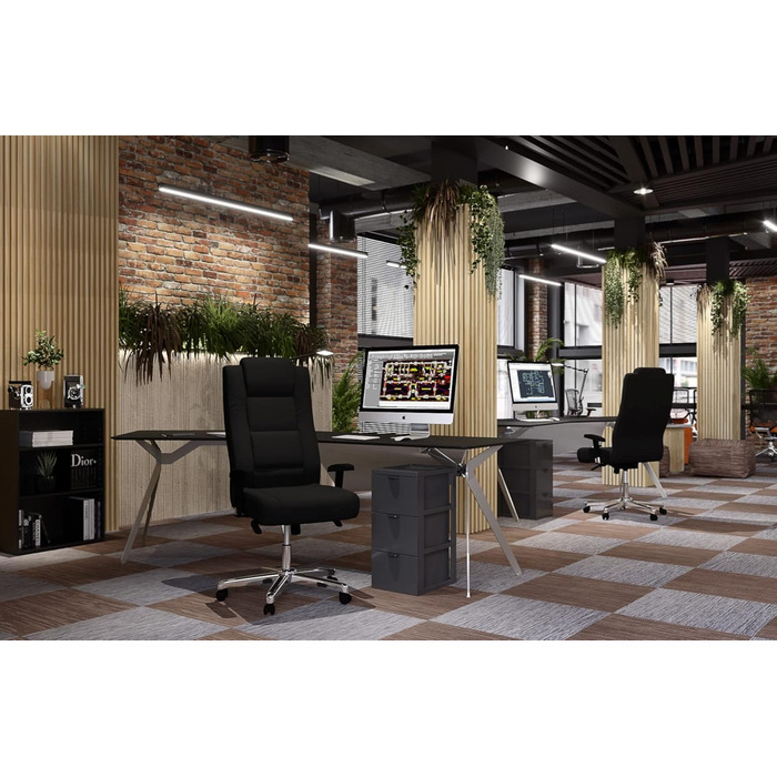 Крісло керівника Topstar Chairman 10 (регульовані по висоті підлокітники, шкіра, 64 x 63 x 120 см) чорне