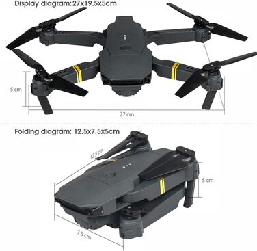 Дрон HD Аерофотозйомка Пульт дистанційного керування Літак Квадрокоптер 4K Піксель з камерою для дітей