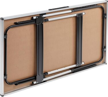 Алюмінієвий кемпінговий стіл Spetebo з регульованою висотою 100x60 см - регулюється по висоті до 4 рівнів (73, 80, 87 та 94 см) - практично складається