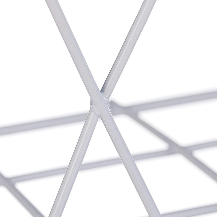 Настінна полиця Relaxdays з рейкою для гачків, метал та дерево, решітка, настінна вішалка для одягу 6 гачків, ВхШхГ 17 x 36 x 13 с