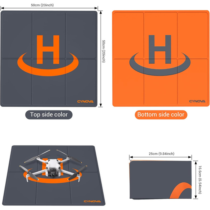 Універсальний швидко складаний посадковий майданчик для дронів Dji Mini 4K / DJI Air3 / Mini 4 Pro / Mini 3 Pro / Mini 2 / DJI FPV, аксесуари для дронів (50см), 50