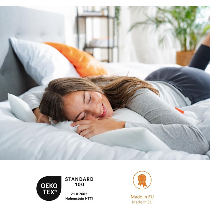 Дитяча подушка для сну на животі 40 x 60 см, плоска дитяча подушка для сну на животі, тонка стьобана подушка, зроблено в ЄС, можна