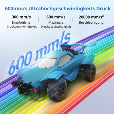 Принтер Anycubic Kobra 3, високошвидкісний друк 600 мм/с, високоточне автоматичне вирівнювання та автоматичне зміщення по осі Z, і