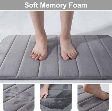 Килимки для ванної кімнати Homaxy Memory Foam Килимок для ванної кімнати поглинаючий нековзний килимок для ванної кімнати, що миєт