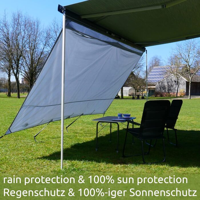 Х 2 м - Передня стінка для тенту захищає від сонця, вітру та дощу, 3,3