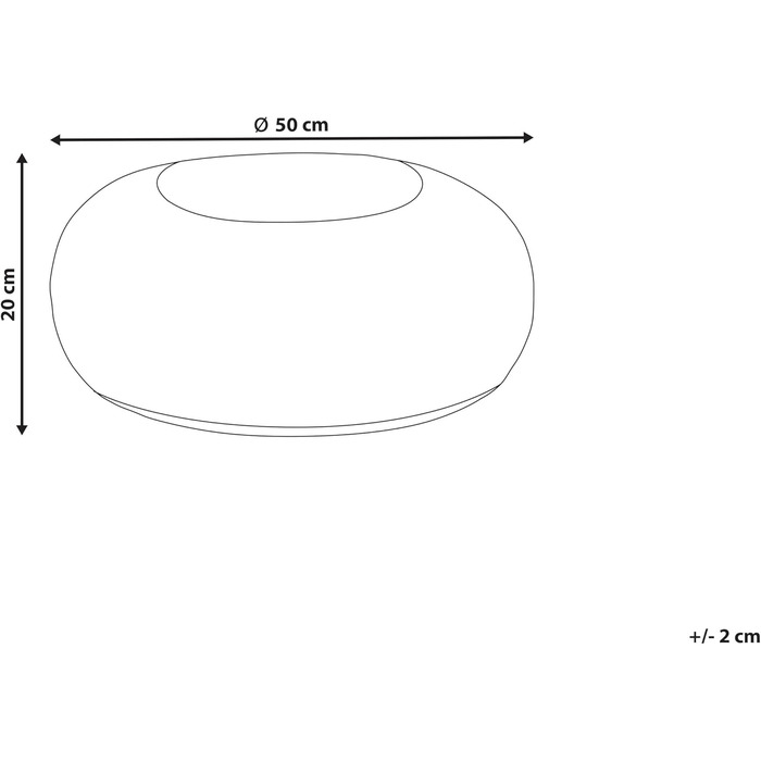 Пуф Beliani з натурального джуту бежевий ø 50 см круглий, з тифетту