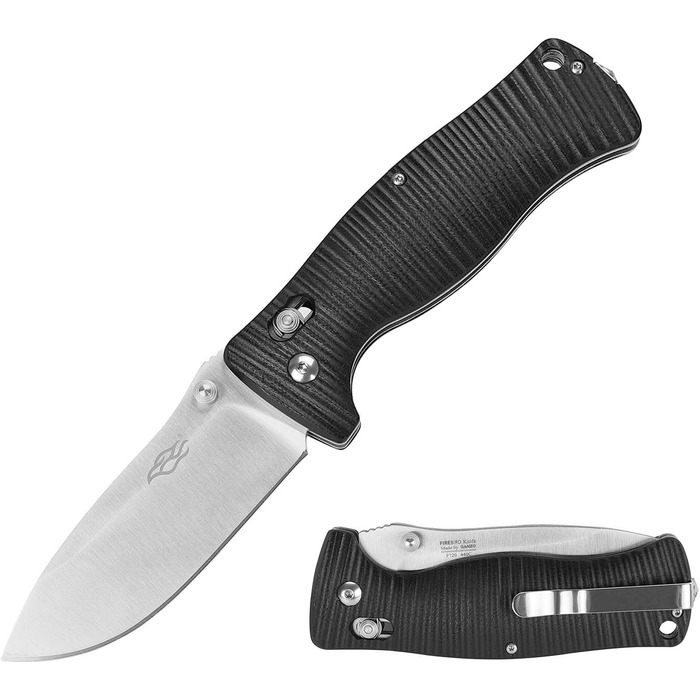 Ніж Ganzo G720 Колір рукоятки чорний - Довжина клинка 9 см - Механізм замикання G-Lock - Сталь клинка нержавіюча сталь 440C