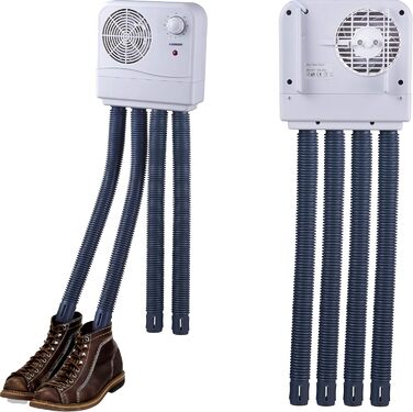 Електрична сушарка для взуття Melissa 16540010 з вентилятором і таймером для 2 пар взуття