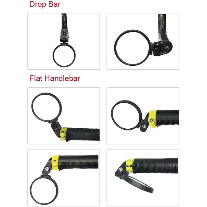 Велосипедне дзеркало Hafny, лінза з нержавіючої сталі, безпечне дзеркало заднього виду, лінза з нержавіючої сталі 62 мм