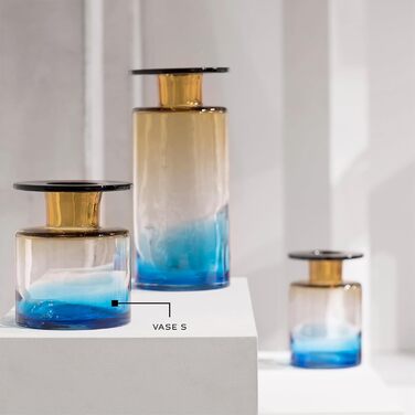 Ваза Serax Wind & Fire Vase Small Blue and Amber