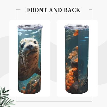 Кухоль з прямою трубочкою, 590 мл, запечатаний цуценя у воді, дорожній кухоль з принтом, підходить для кемпінгу, офісу та дому.