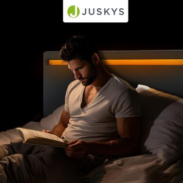 Ліжко Juskys Paris з м&39якою поверхнею 140x200 см зі світлодіодним освітленням, матрацом, рейковим каркасом та узголів&39ям - штучна шкіра та дерево - сіре - дитяче ліжко каркас ліжка темно-сірий 140 x 200 см