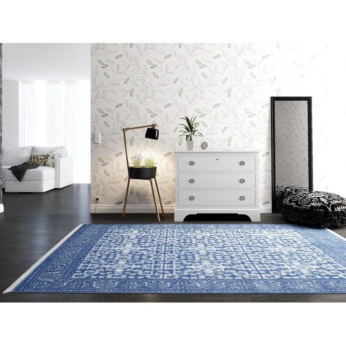 Килим із середнім ворсом, 300 см, круглий, східний килим Ziegler, Oeko-Tex Standard 100, передпокій, спальня, кухня, вітальня, чер